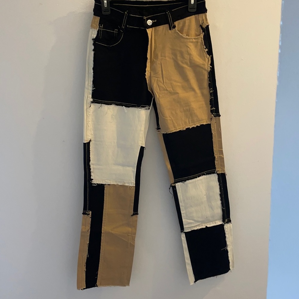 Y2K Color Block Jeans